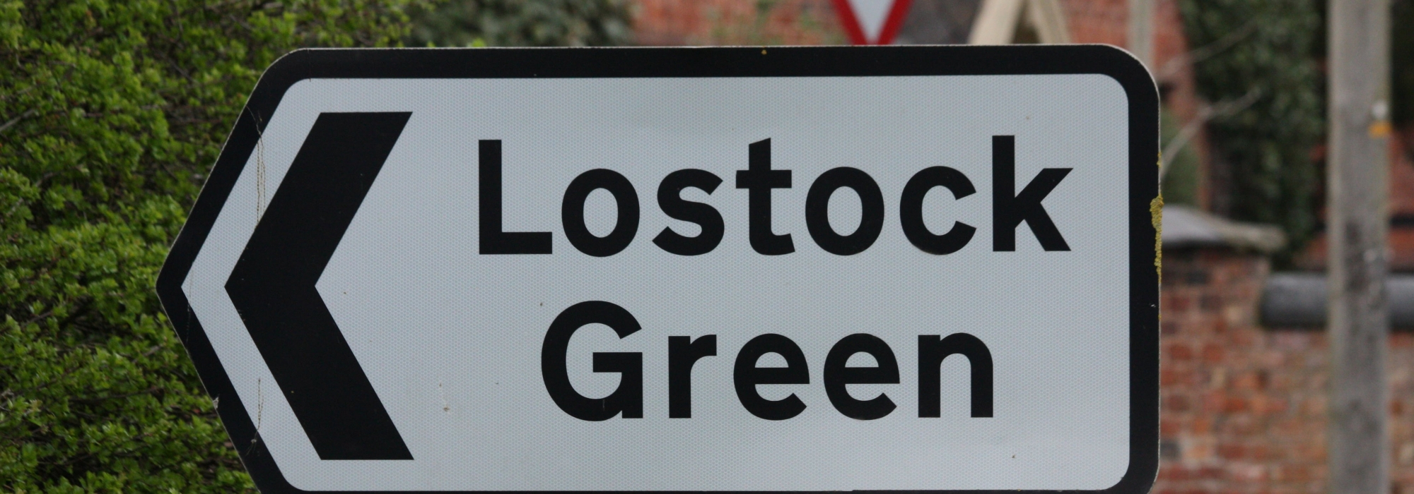 Lostock Green Road Sign pointing right